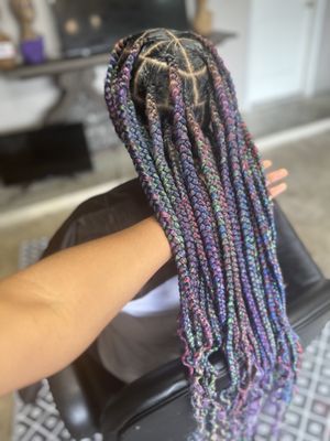 Long braided style